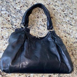 Coach Black Leather Shoulder Bag‎ Tote Medium Size